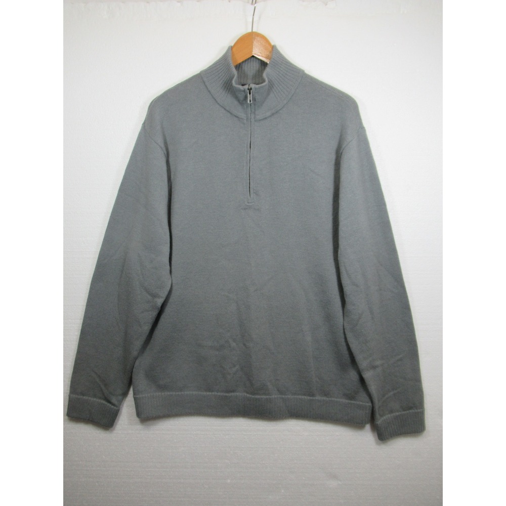 Patagonia Lambswool Quarter Zip Sweater Men Large Gray Wool 50300